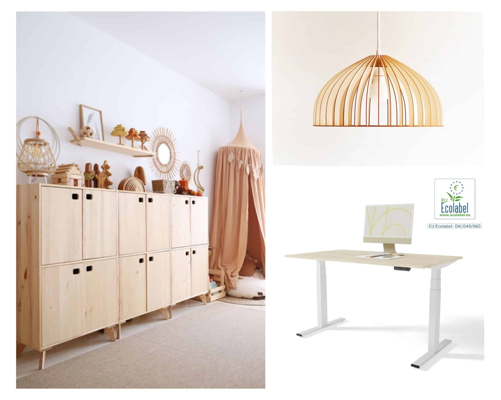 Alternatives Ikea Marques Eco-responsables Marques éco-responsable en alternatives à Ikea pour des meubles en pin, bureau recyclé et lampe écologique
